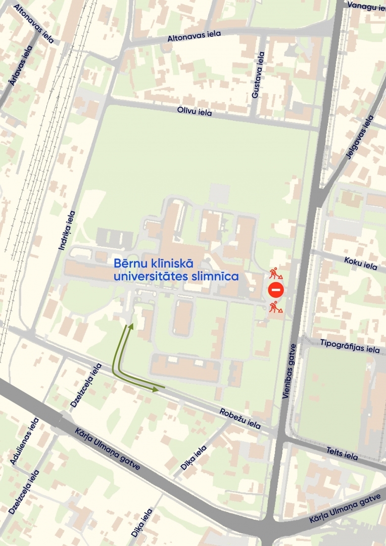 Satiksmes ierobežojumu karte