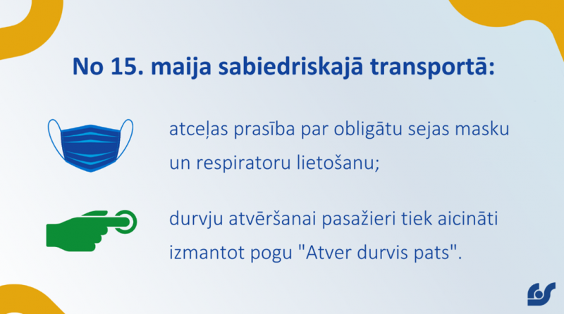 Atcel maskas sabiedriskajā transportā