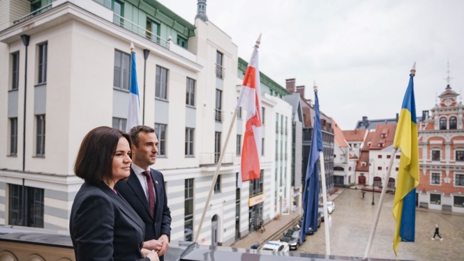 S.Cihanouskas vizīte Rīgas domē