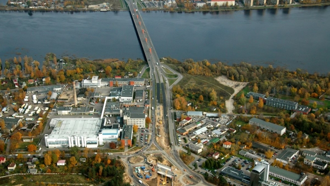 Dienvidu tilts trešā kārta skats no augšas