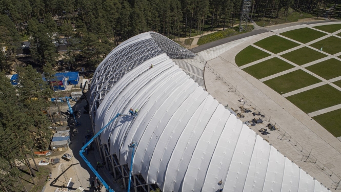 Mežaparka estrādes kupols no augšas