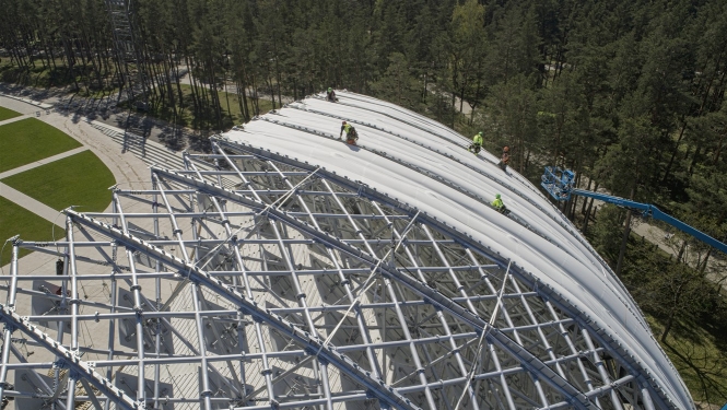 Mežaparka estrādes kupols no augšas