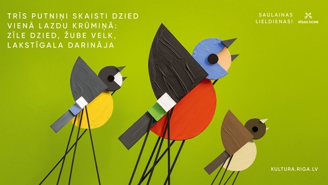 Lieldienu vizualizācija putniņi