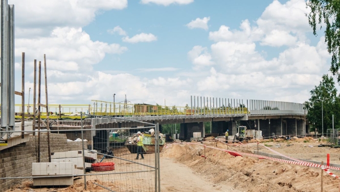 Sarkandaugavas pārvada būvniecība