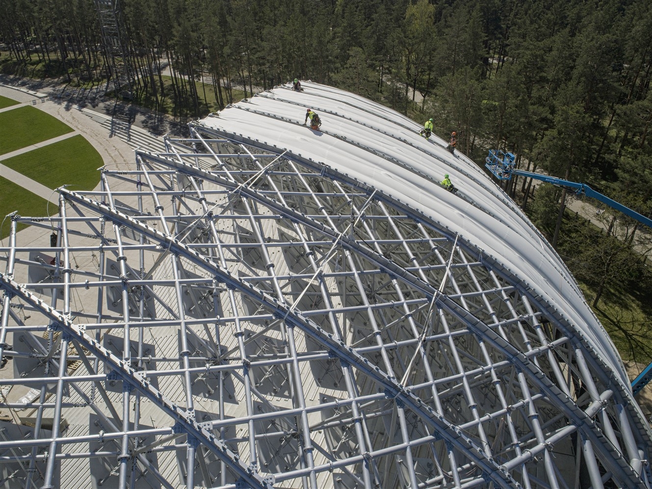 Mežaparka estrādes kupols no augšas