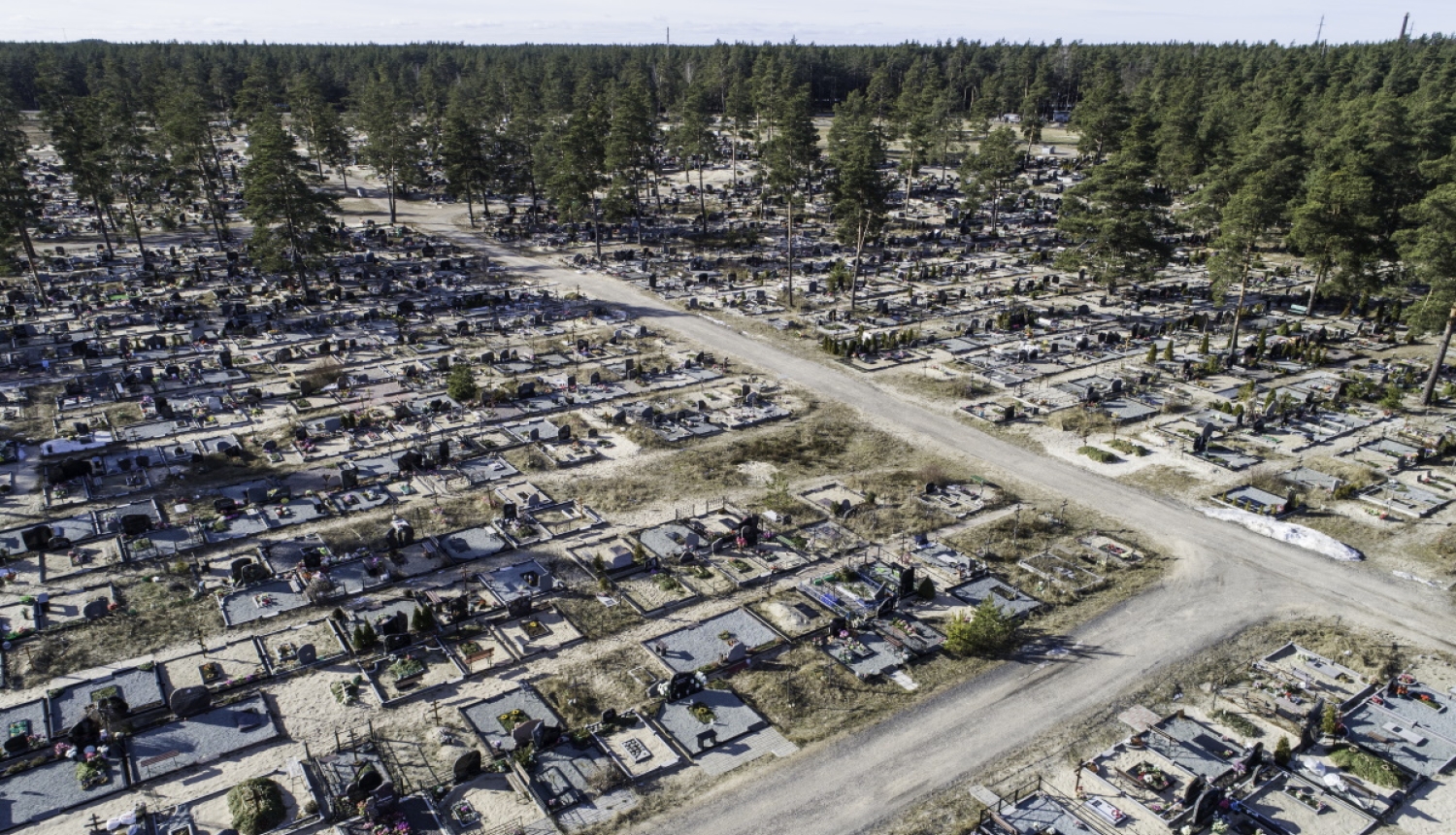 Bolderājas kapsēta no augšas