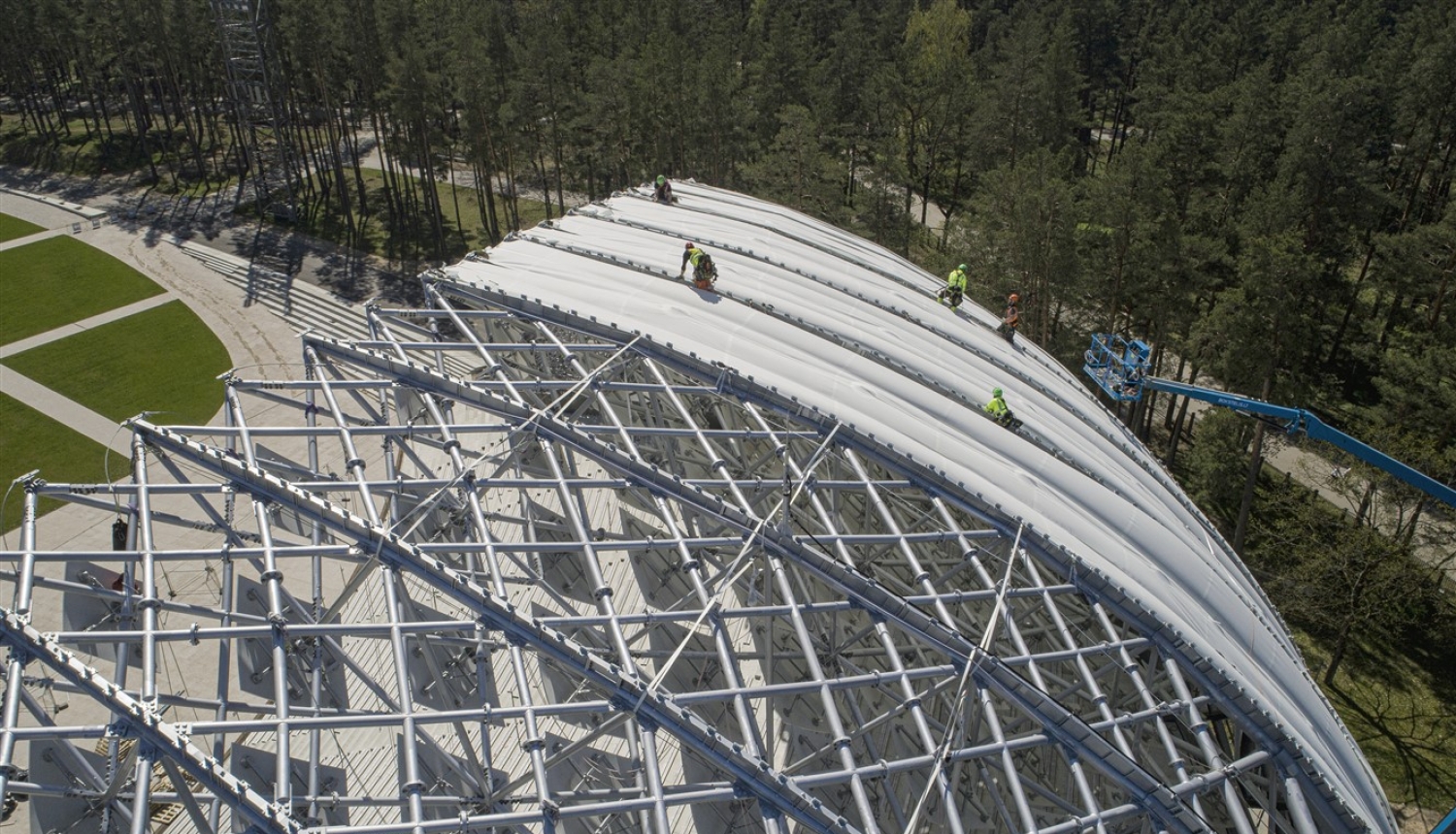 Mežaparka estrādes kupols no augšas