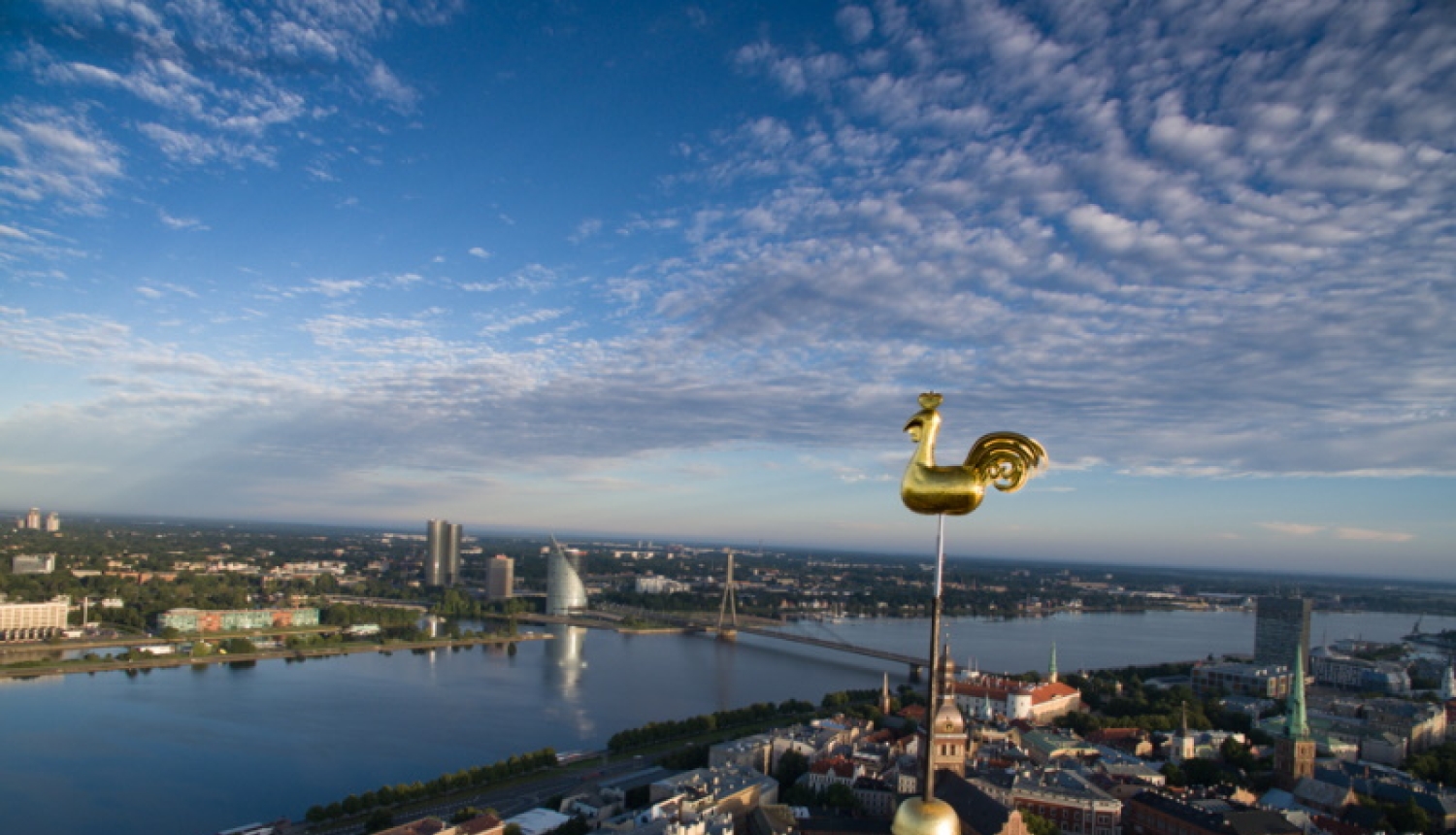 Skats uz Rīgu no drona