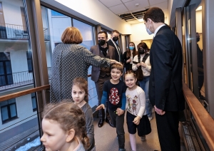 Rīgas domes vadība Ukraiņu vidusskolā