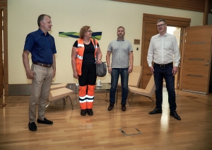 Rīgas domes vadība un un NMPD  vadītāja Liene Cipule