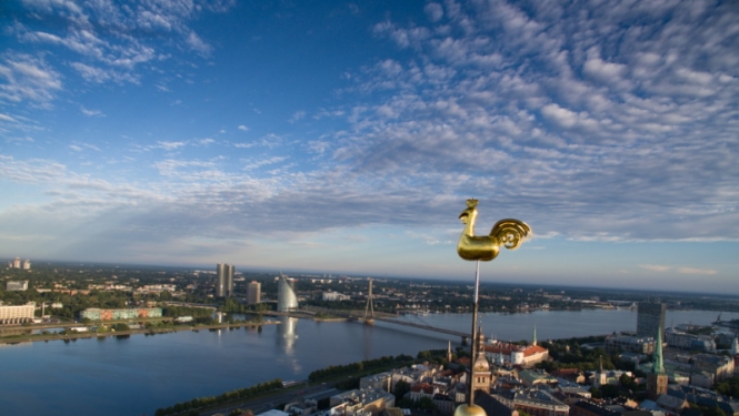 Skats uz Rīgu no drona