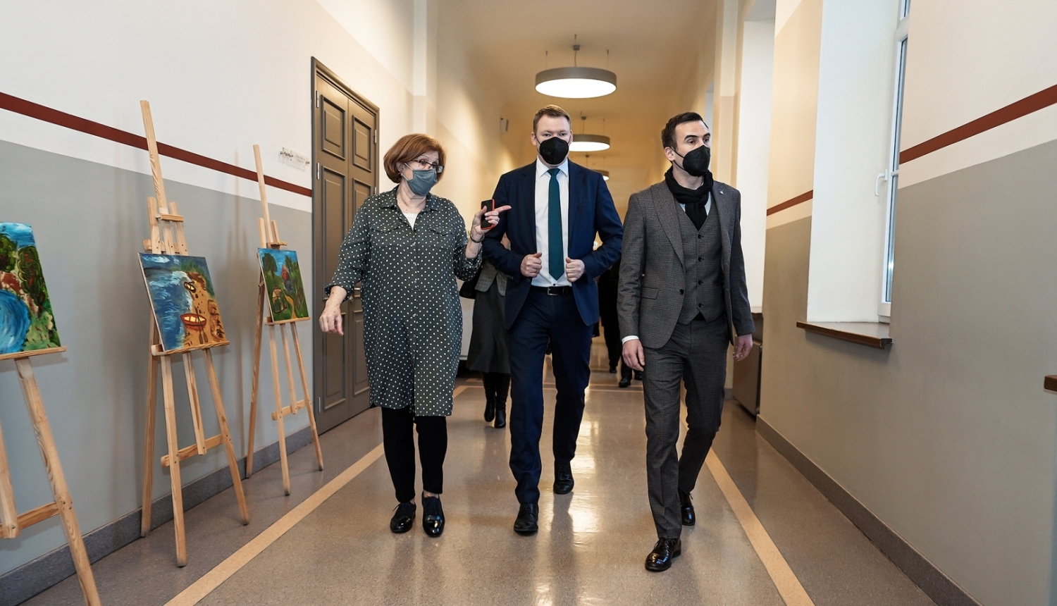 Rīgas domes vadība Ukraiņu vidusskolā