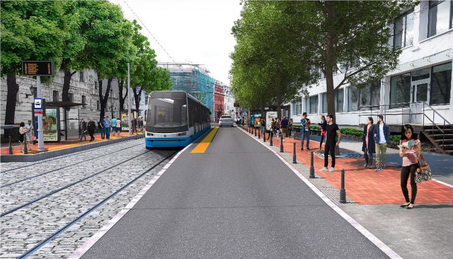 Plānotā tramvaja līnijas vizualizācija