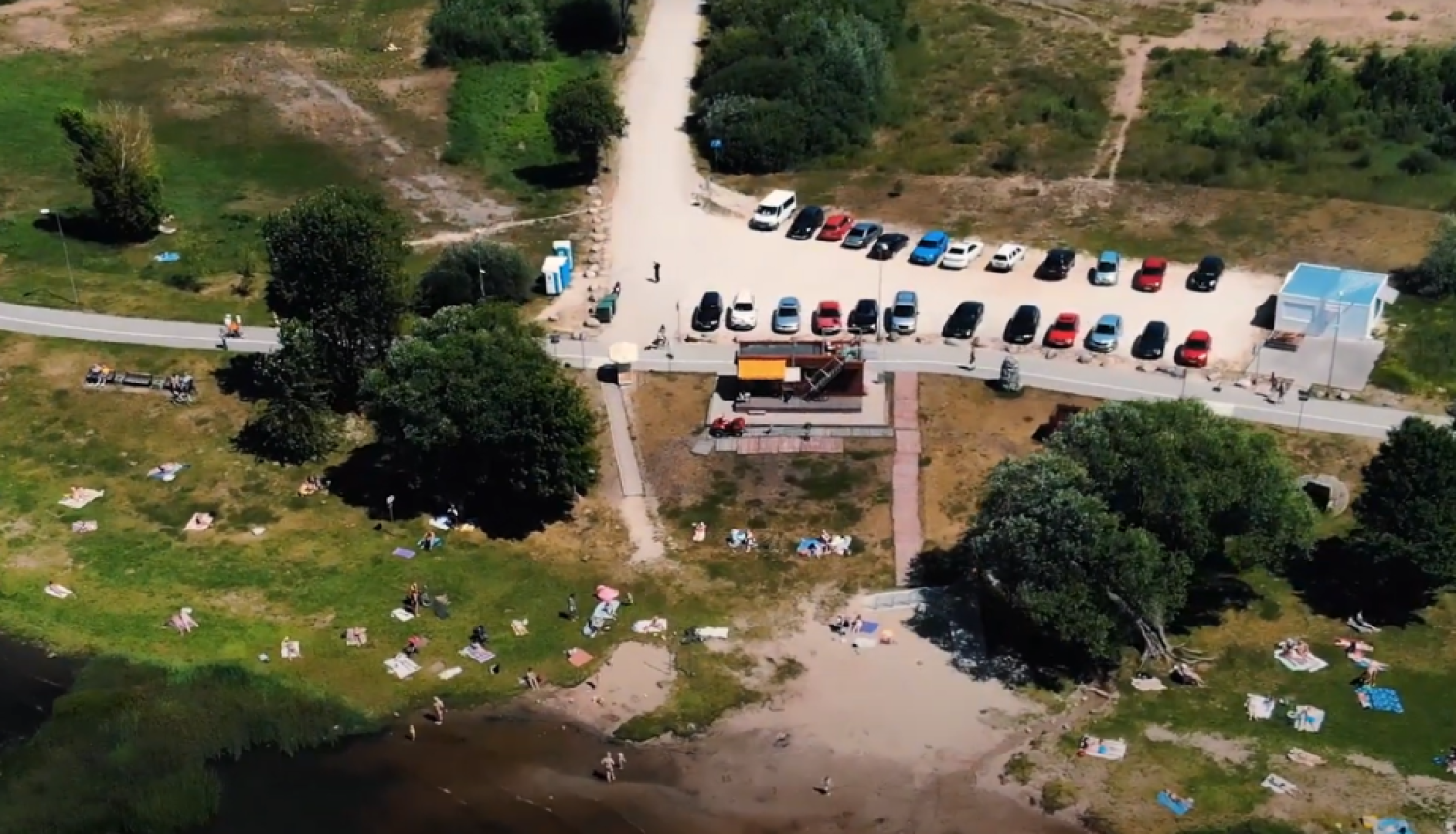 Rumbulas peldvieta skats no augšas